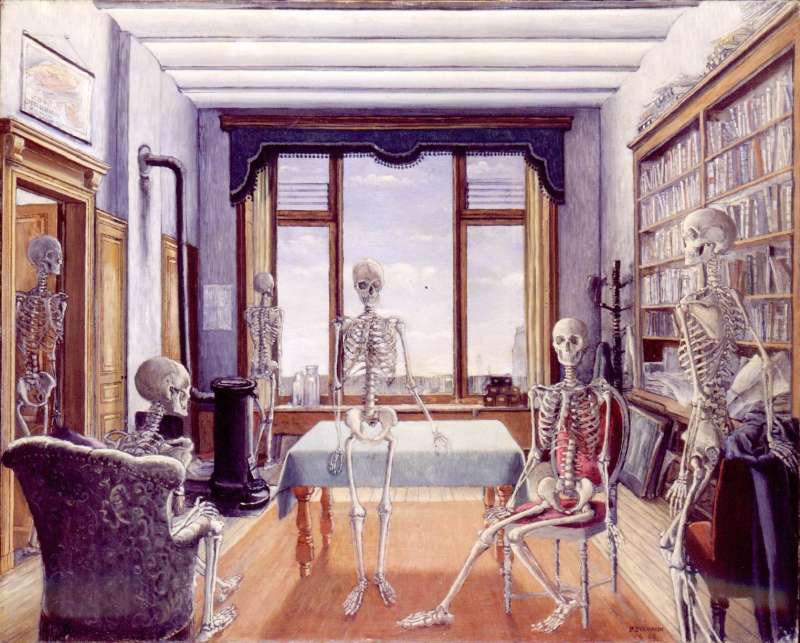 Waiting for the Liberation (Skeletons in an Office)